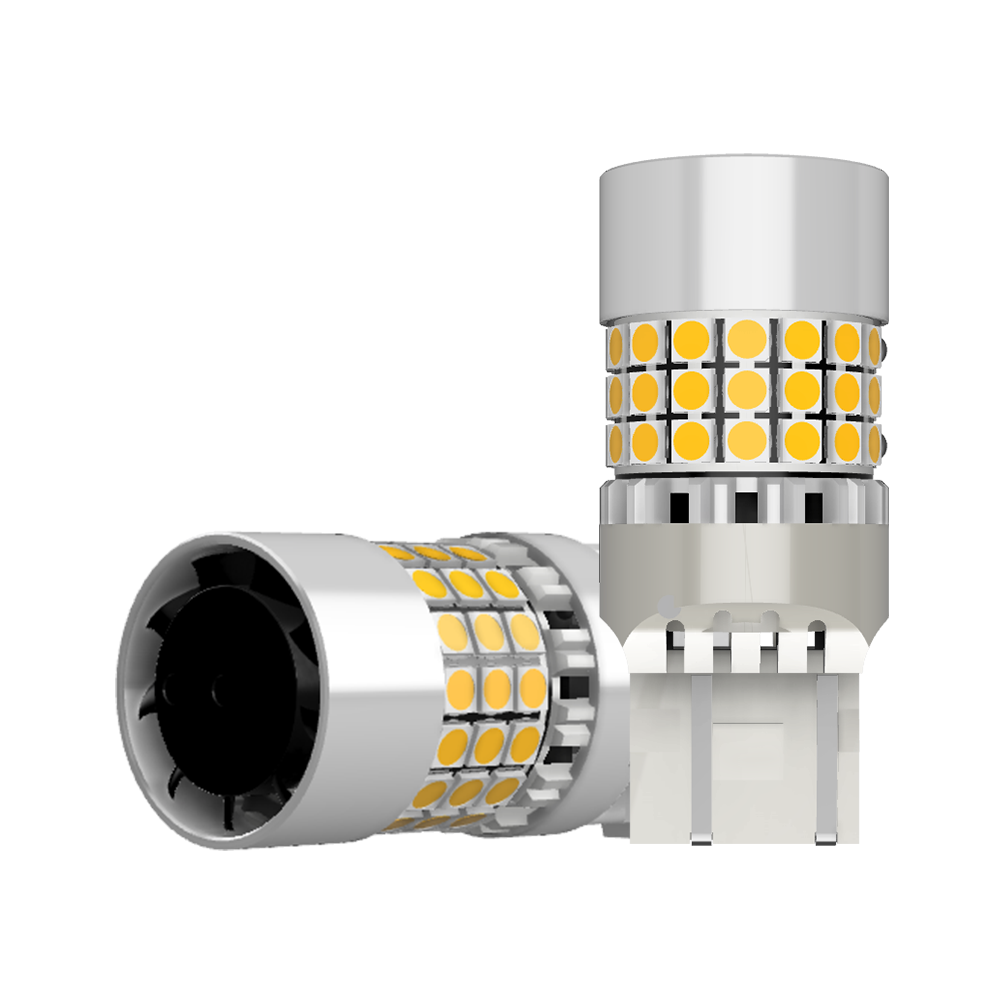 Set 2 x bec LED T20 W21/5W LUSMAR™ 7000 lm - fara eroare