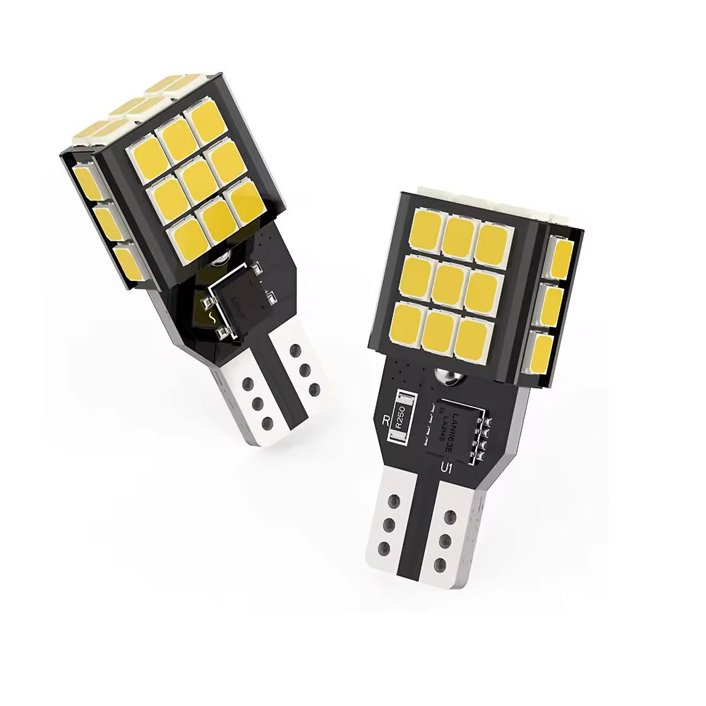 Set 2 x bec LED T15 W16W WY16W LUSMAR™ 1100 lm, Canbus - fara eroare