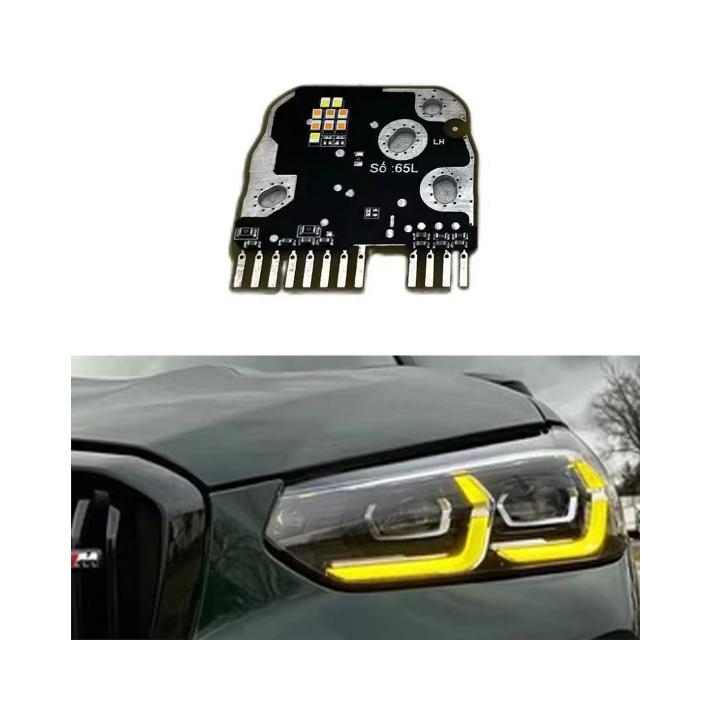 Modul DRL BMW X3 X4 facelift înlocuitor OEM 63115A0E621; 63115A0E622