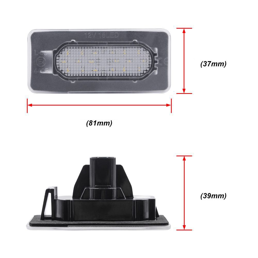 Set 2x led numar inmatriculare Toyota Corolla 2014 - 2019