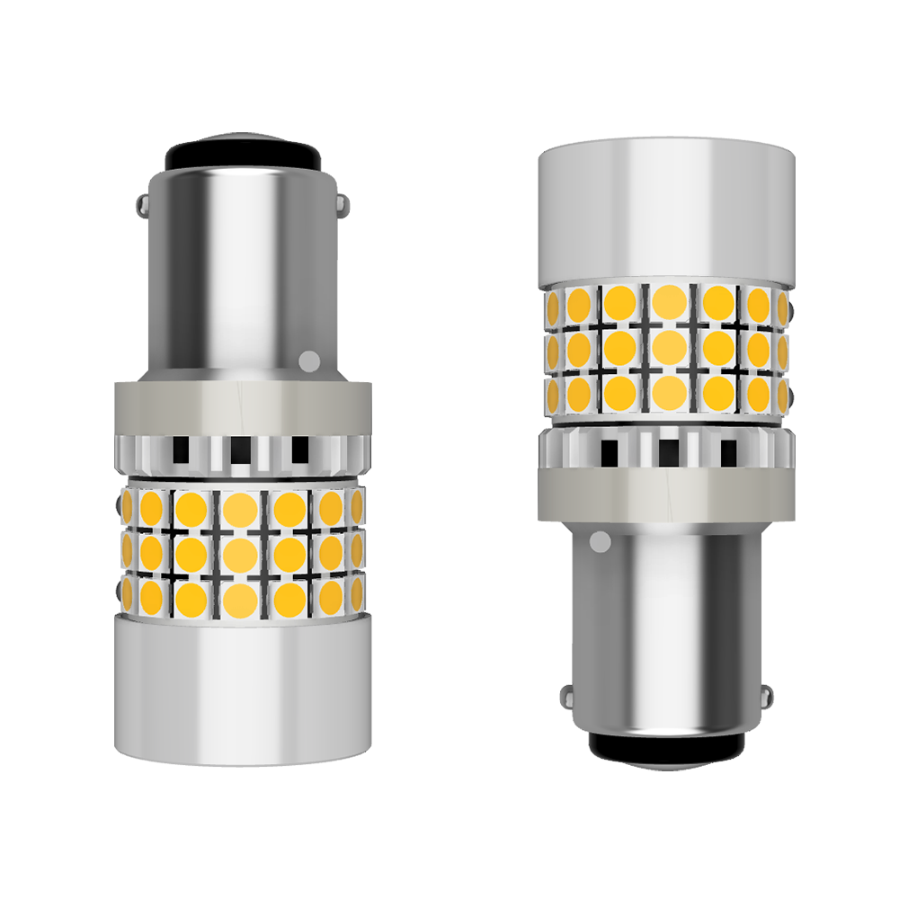 Set 2 x bec LED P21/5W BAY15D 7000 lm  - fara eroare