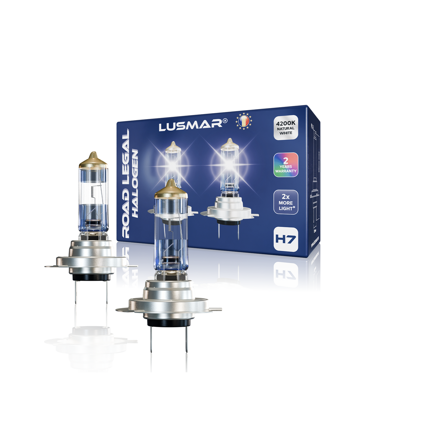 Kit halogen H7 LUSMAR Road Legal 3000 lumeni - X2 BRIGHTER