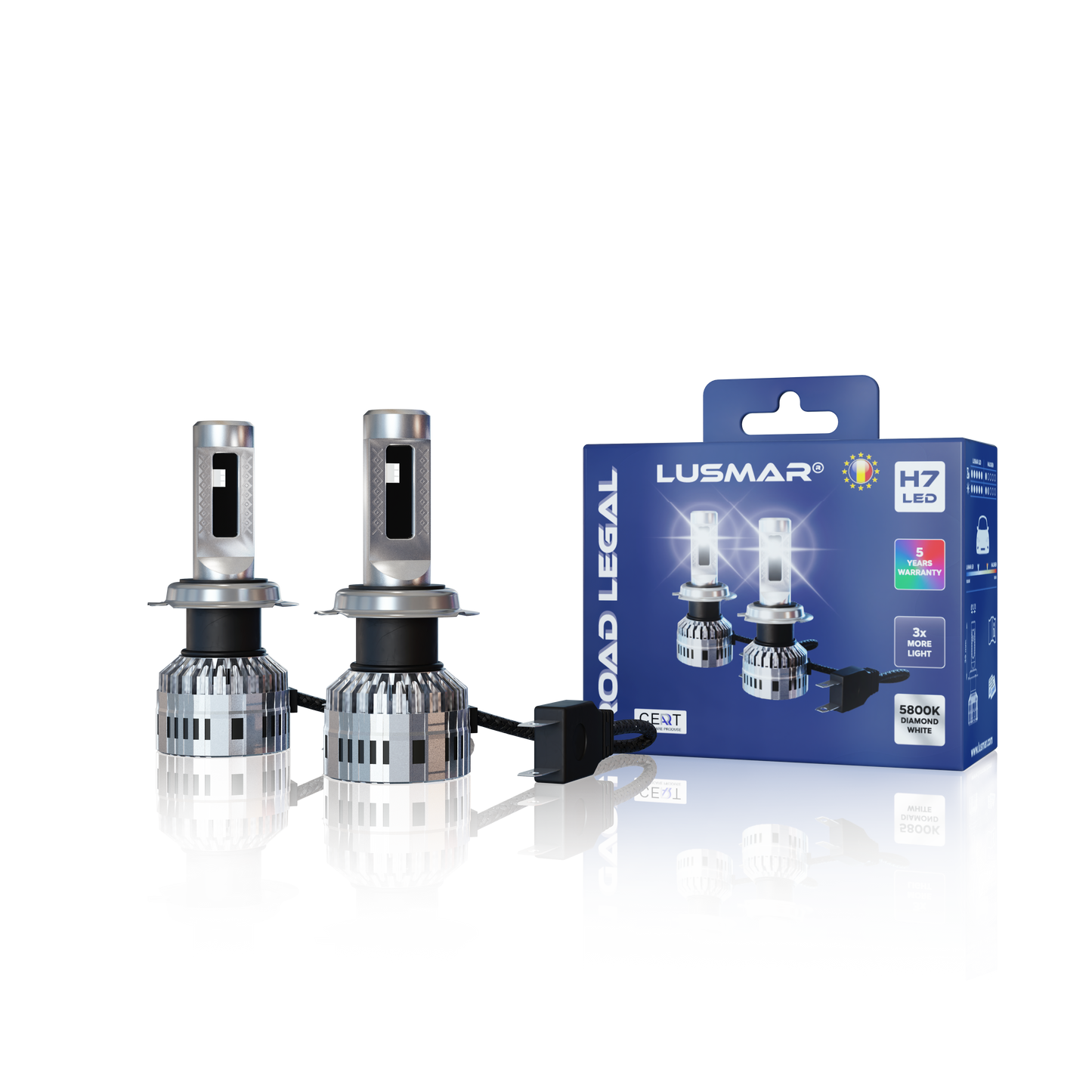 Kit led H7 LUSMAR™ ROAD LEGAL 5700K omologat RAR