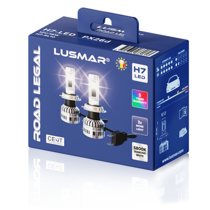 Kit led H7 LUSMAR™ ROAD LEGAL 5700K omologat RAR