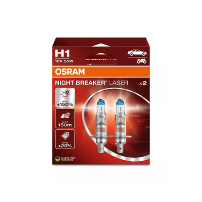 Kit halogen H1 OSRAM Night Breaker 3100 lumeni +150% - 64150NL-2HB