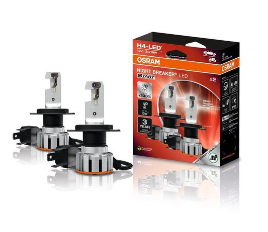 Kit led H4 Osram Night Breaker 6000k 3300 lumeni omologare RAR