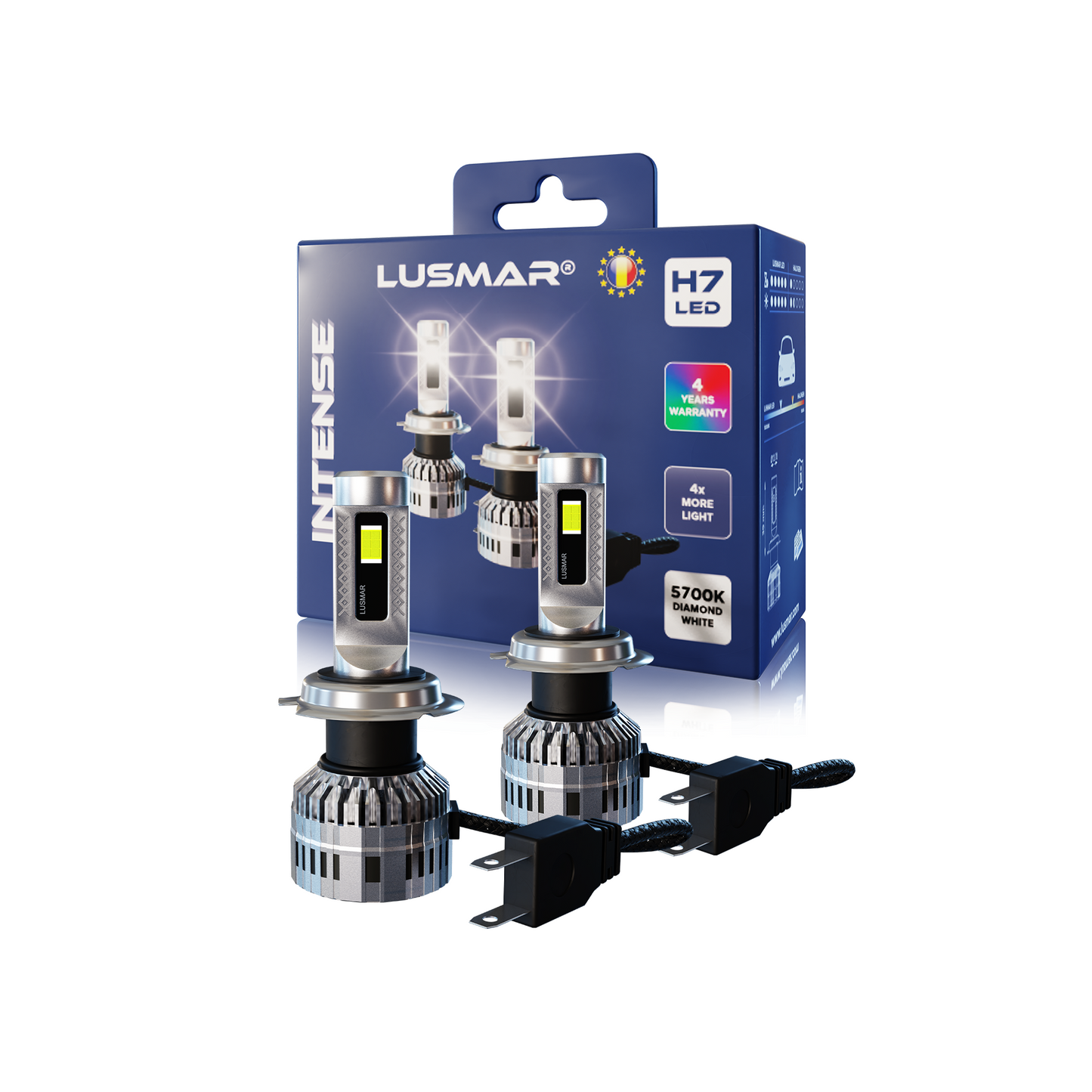 Kit led H7 LUSMAR™ INTENSE 5700K 7000 lumeni Canbus integrat Kit led H7 LUSMAR™ INTENSE 5700K 7000 lumeni Canbus integrat