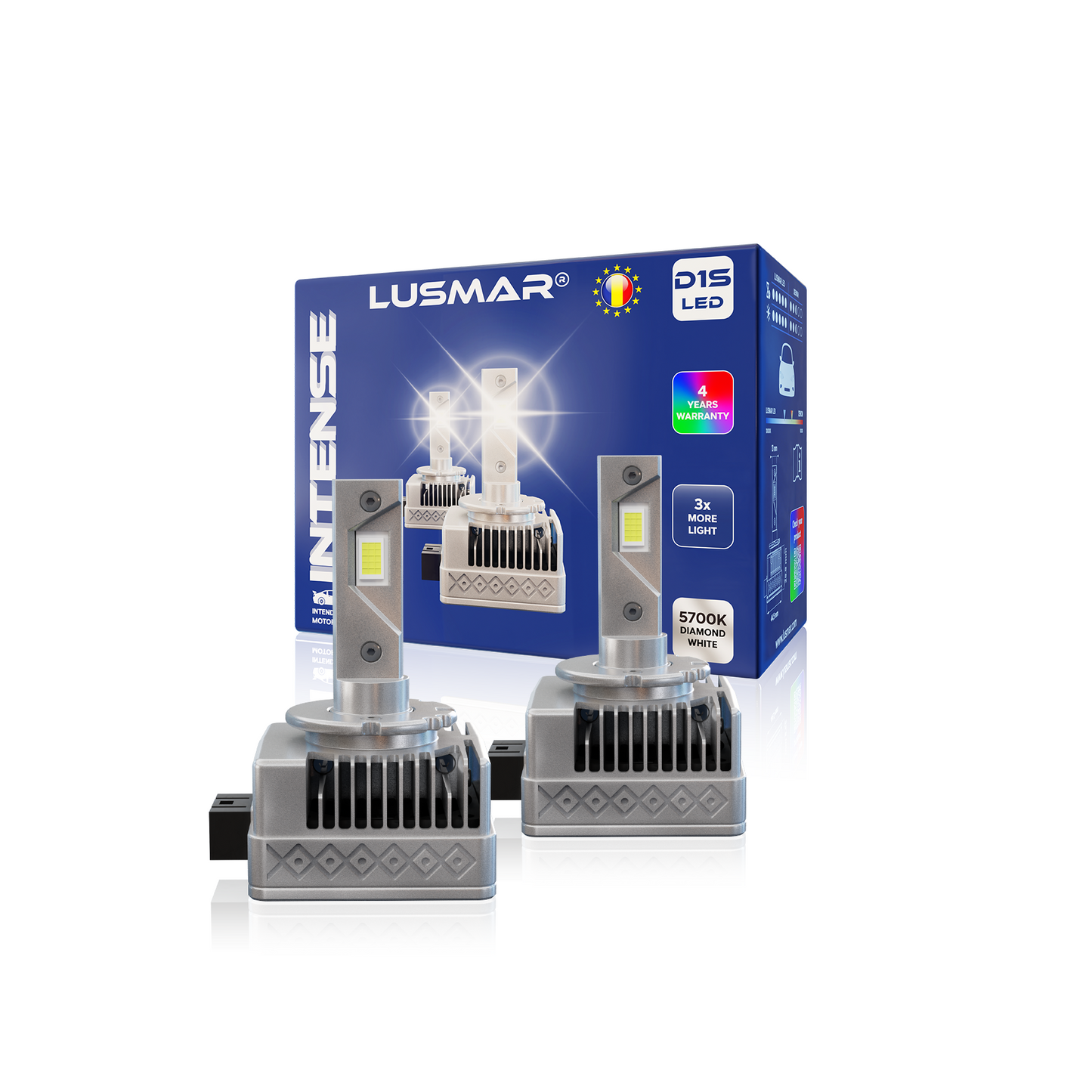 Kit LED D1S INTENSE LUSMAR™ LED-D© 5700K 10000 lumeni Canbus integrat - fara eroare